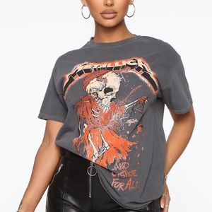 Fashionova - Metallica Washed up Charcoals Graphic Tee